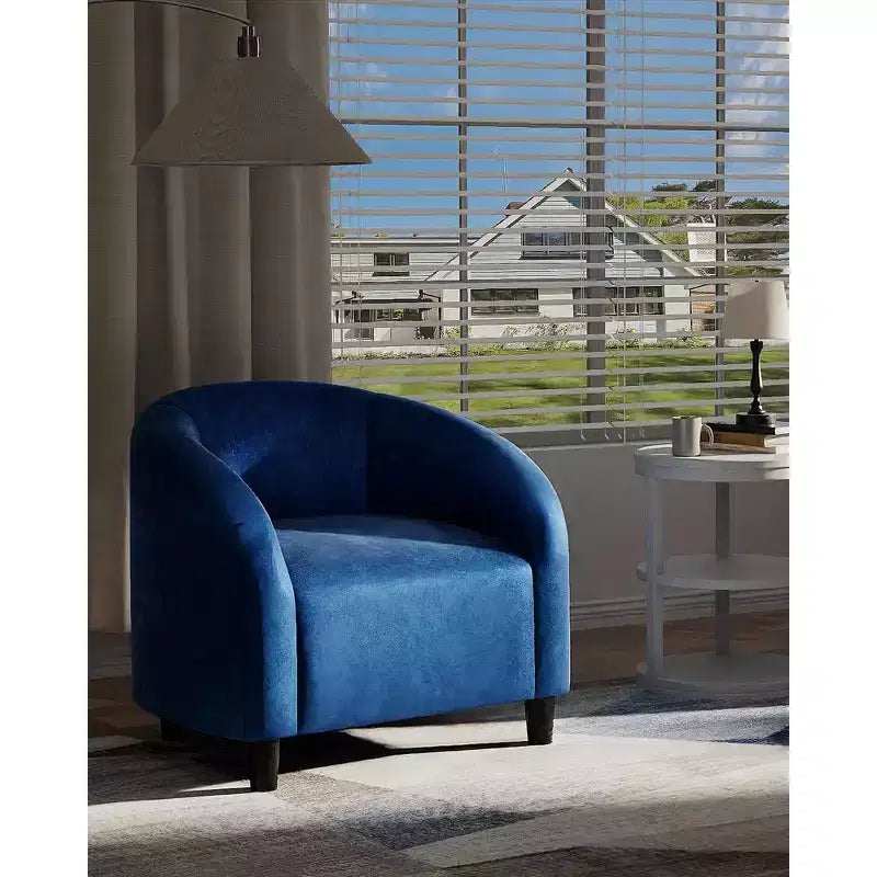 Fauteuil en velours, fauteuil club confortable avec accoudoirs rembourrés
