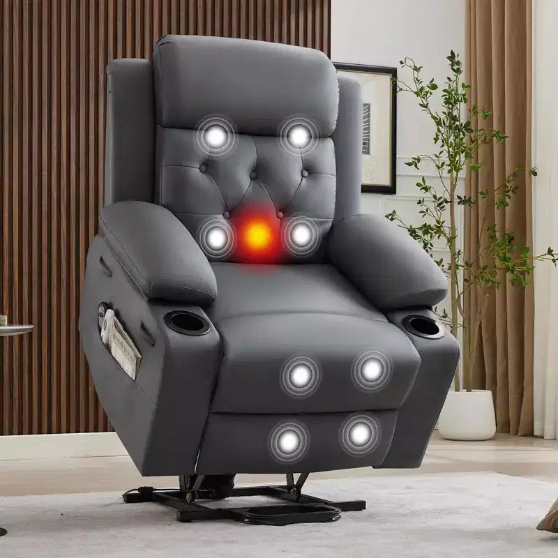 Fauteuil inclinable électrique avec fonction chauffante lombaire