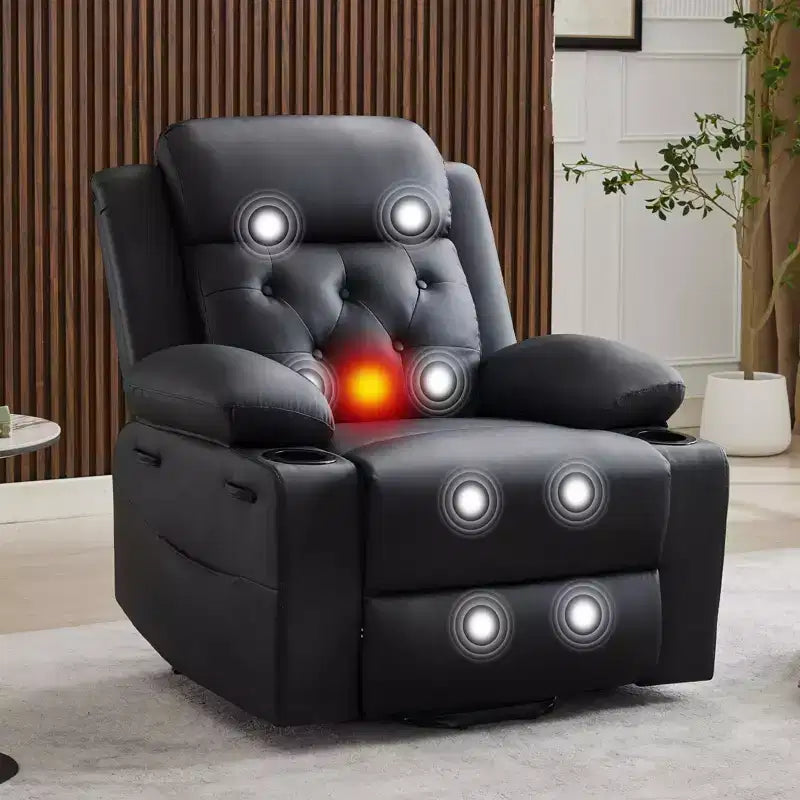Fauteuil inclinable électrique avec fonction chauffante lombaire