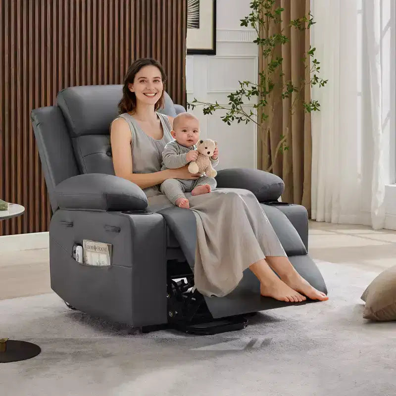 Fauteuil inclinable électrique avec fonction chauffante lombaire