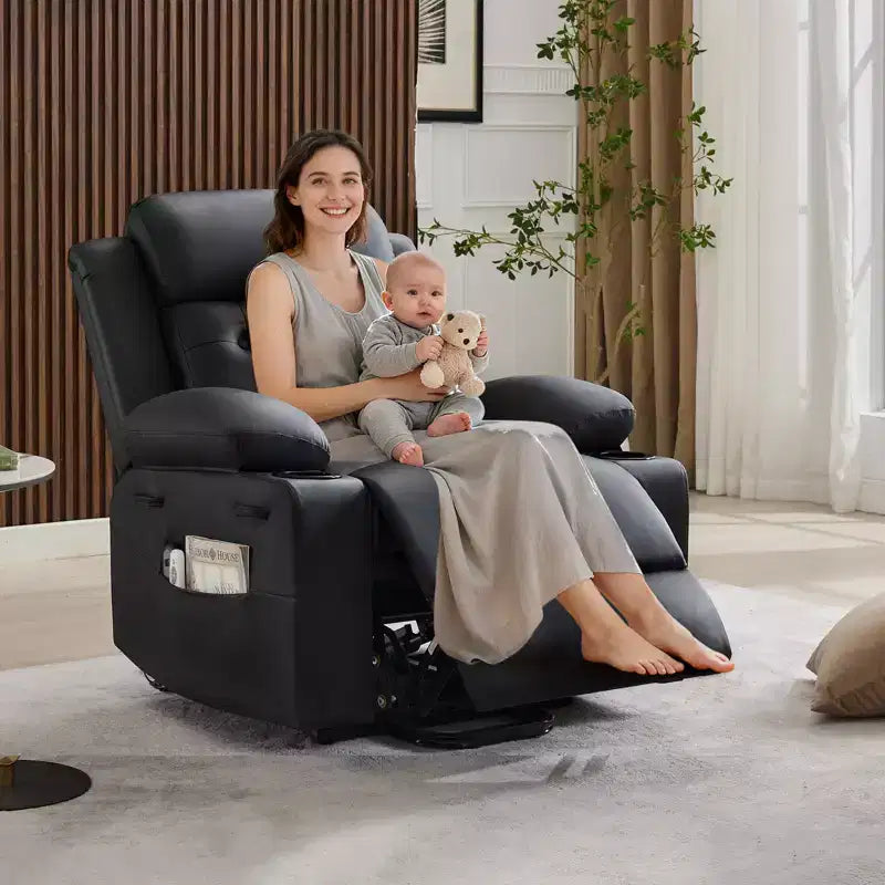 Fauteuil inclinable électrique avec fonction chauffante lombaire