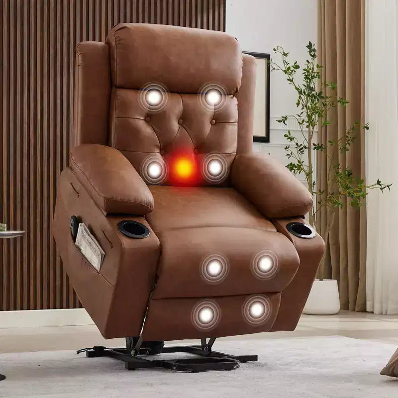 Fauteuil inclinable électrique avec fonction chauffante lombaire
