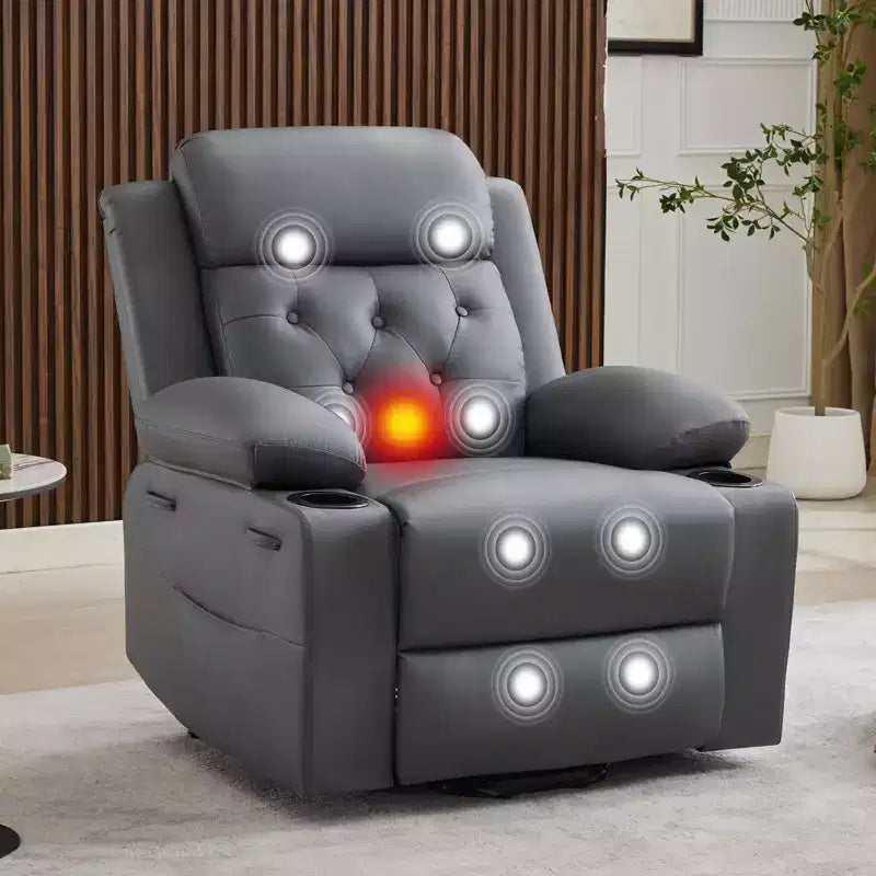 Fauteuil inclinable électrique avec fonction chauffante lombaire