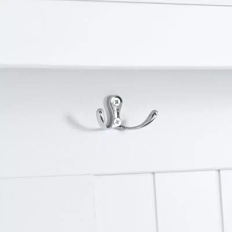 Porte-manteau mural cinq en un avec feuilles décoratives