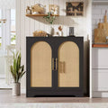 30 Sideboard Buffet Cabinet; Rattan Coffee Bar Cabinet; Entryway Console Table; Floor Cupboard Cabinet; Wood Credenza for Kitchen Living Room