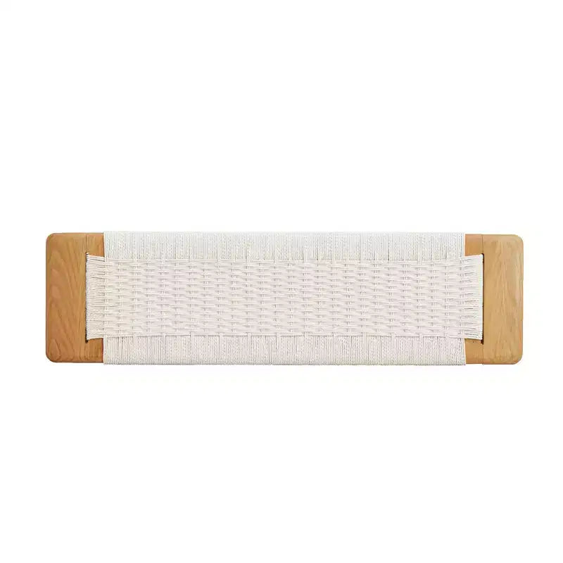 Banc tressé en chêne naturel