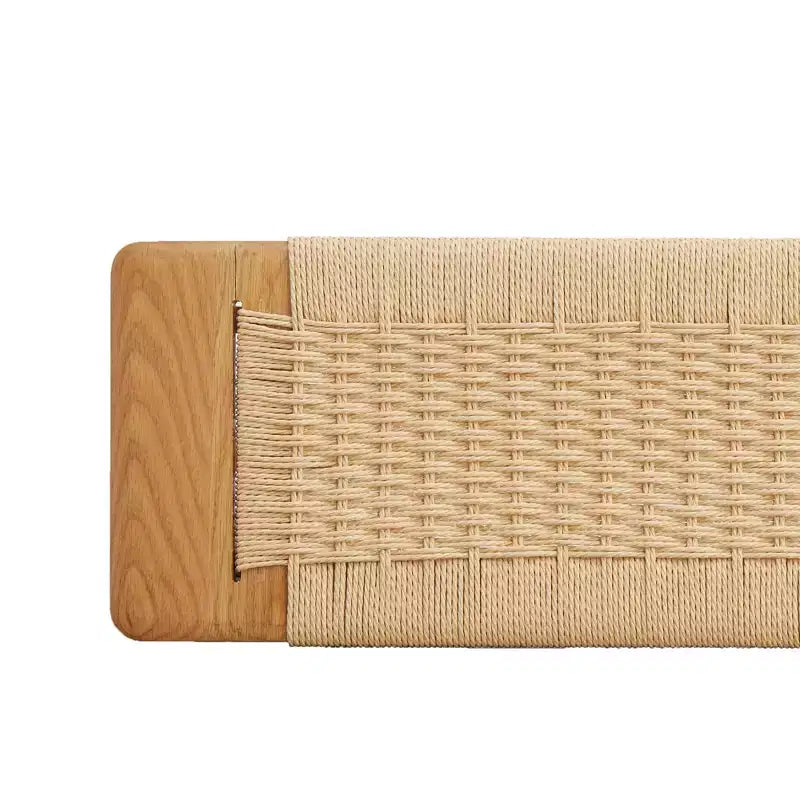 Banc tressé en chêne naturel
