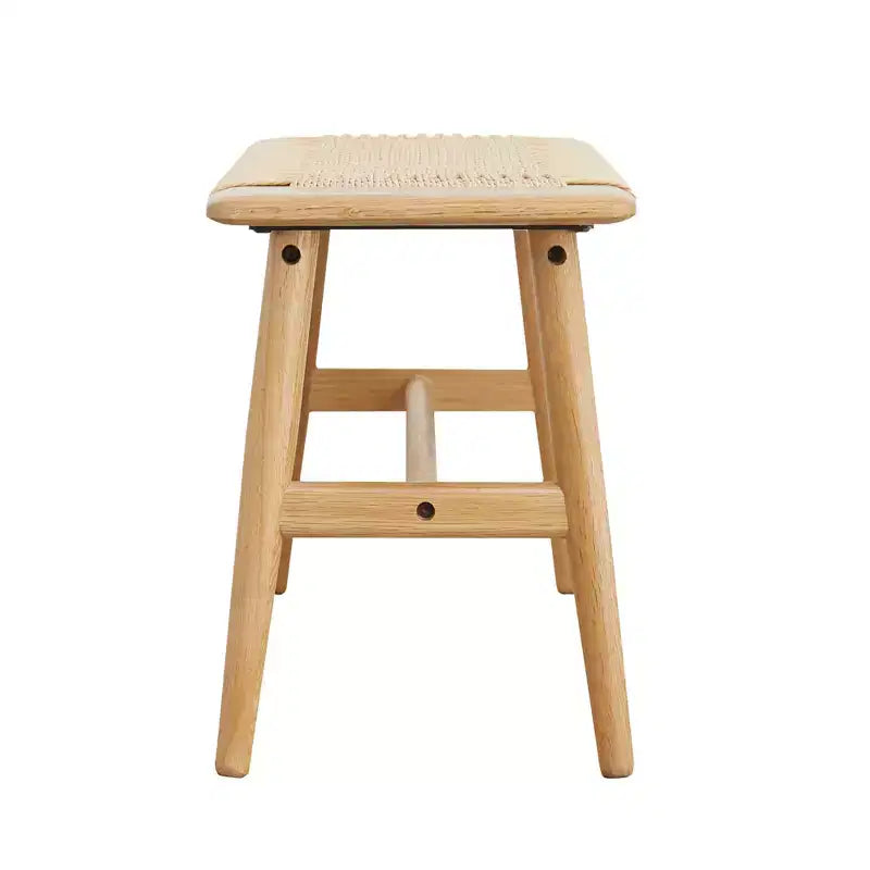 Banc tressé en chêne naturel