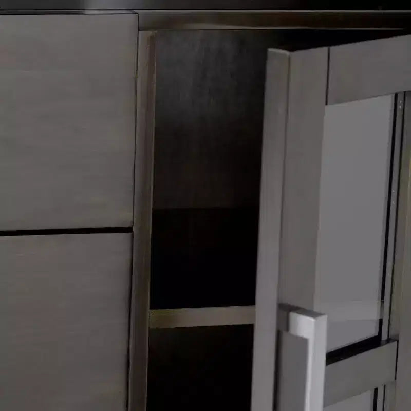 Meuble TV moderne de style médiéval avec espace de rangement
