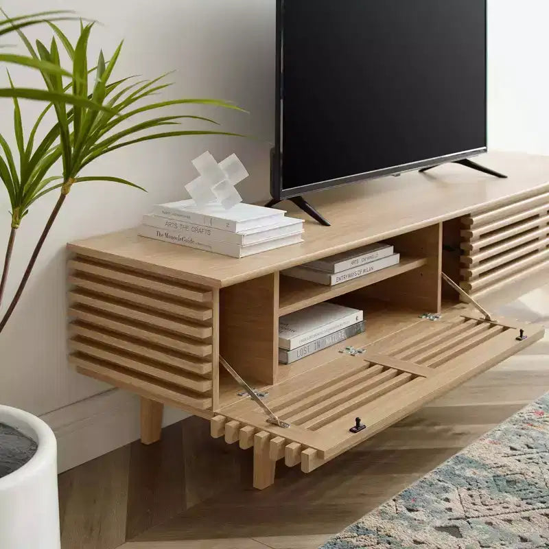 Meuble TV; marron, style moderne médiéval