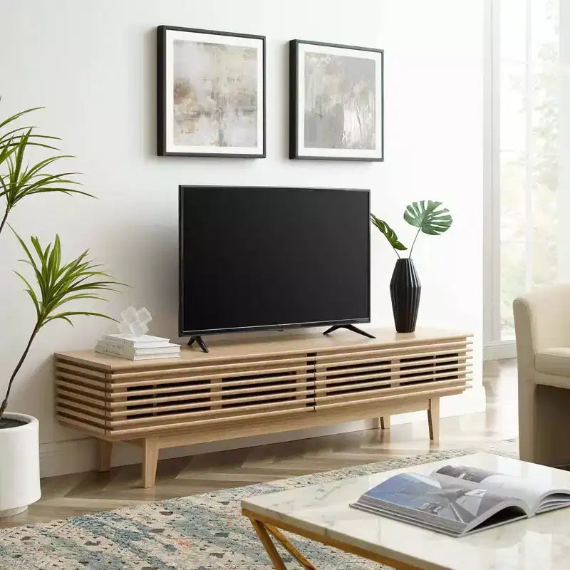Meuble TV; marron, style moderne médiéval