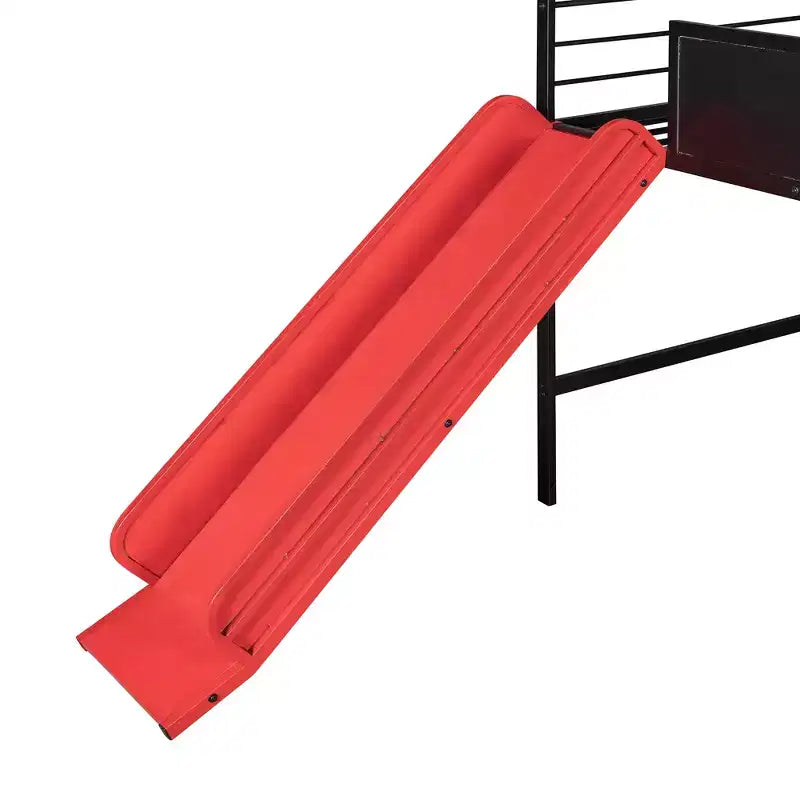 Lit mezzanine double avec toboggan et tableau d'écriture