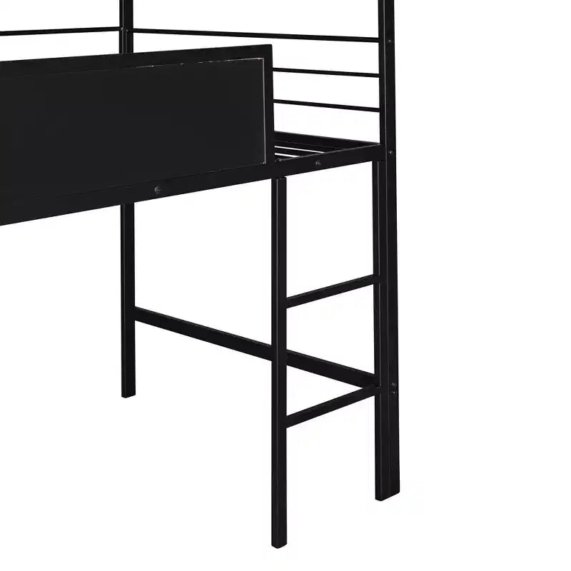 Lit mezzanine double avec toboggan et tableau d'écriture