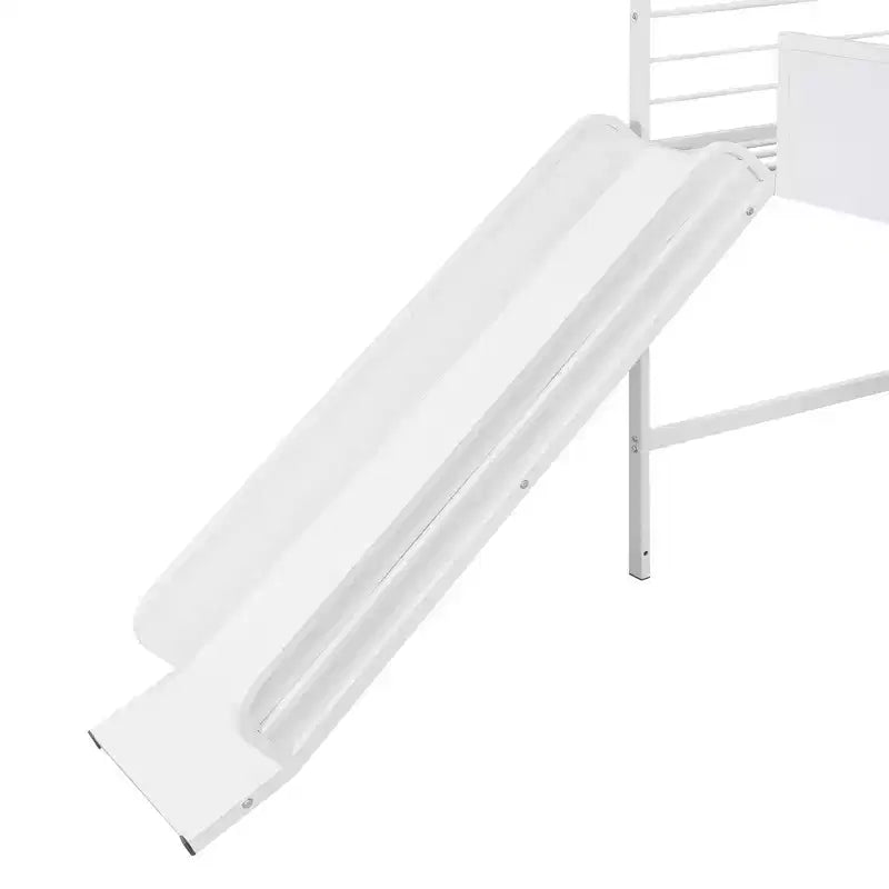 Lit mezzanine double avec toboggan et tableau d'écriture